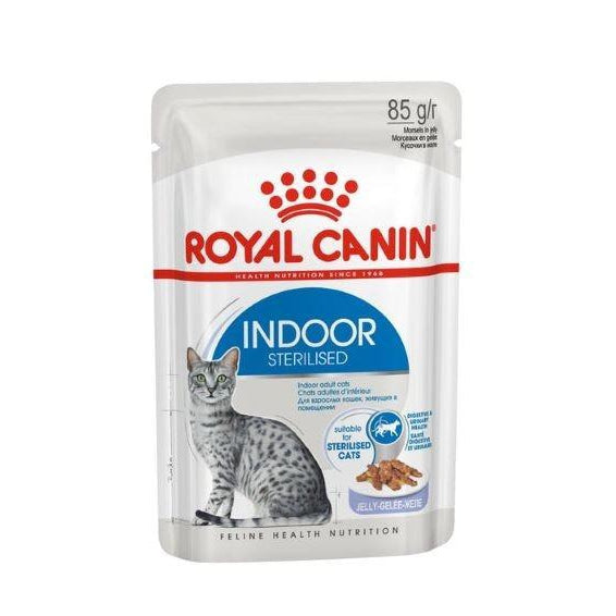 ROYAL CANIN CAT POUCHES INDOOR JELLY 12X85G PAMPERED PETZ HORNSBY