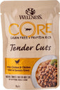 WELLNESS CORE TENDER CUTS WITH CHICKEN AND CHICKEN LIVER IN SAVOURY GRAVY 85GX12