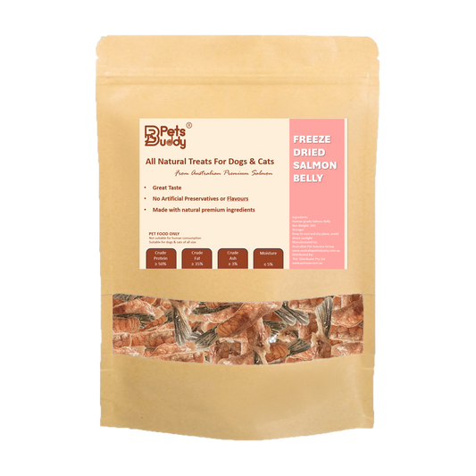 PETSBUDDY Freeze Dried Treat Salmon Belly 1kg