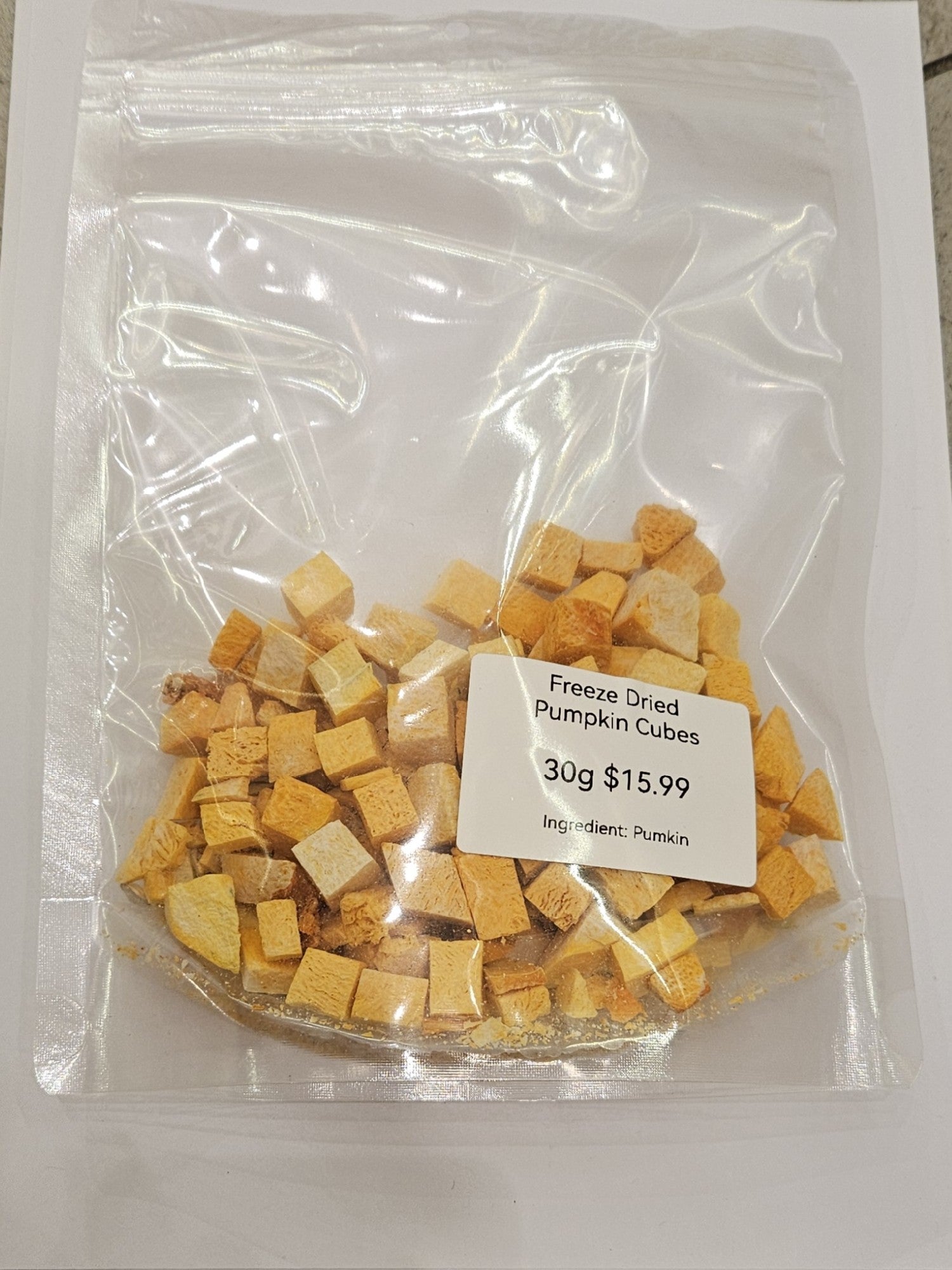 PETSBUDDY Freeze Dried Treat Pumpkin Cube 80g