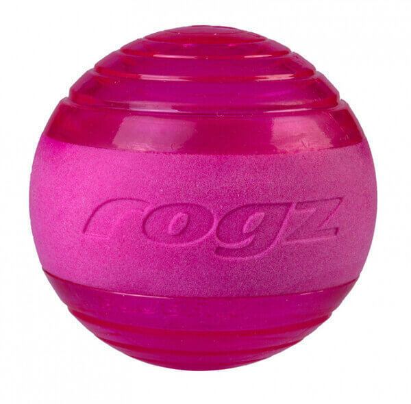 Rogz Squeekz Ball PinkROGZ SQUEAKER DOG BALL PINK