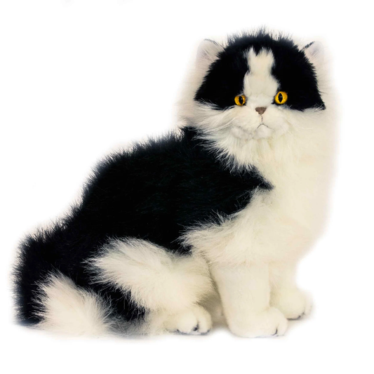 BOCCJETTA Plush Toy  Angus (Piebald Cat - 34cm sitting, black and white)