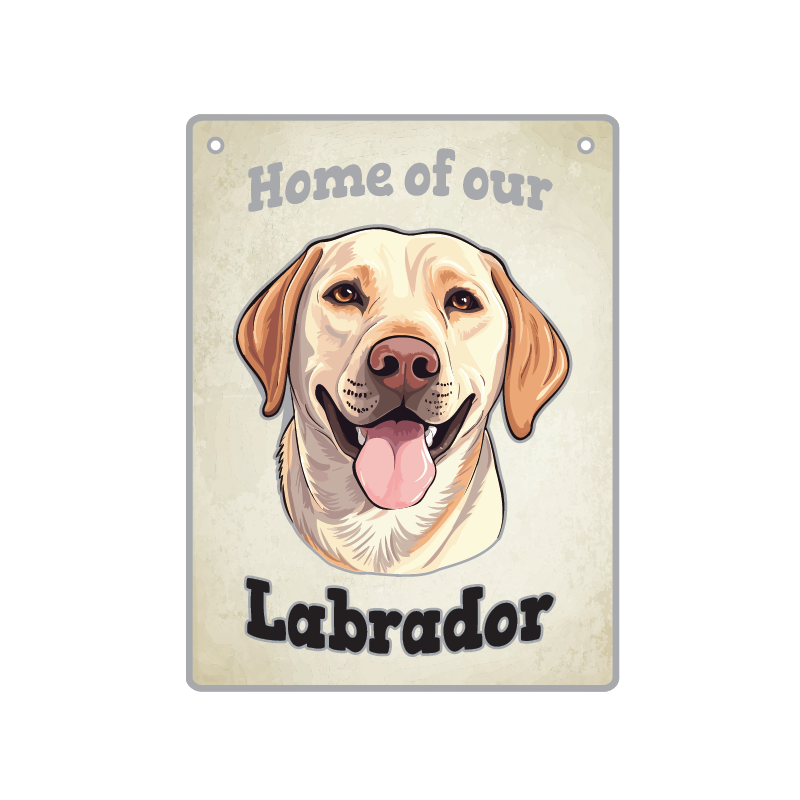 ARTIQUE Pet Sign Labrador, Yellow 