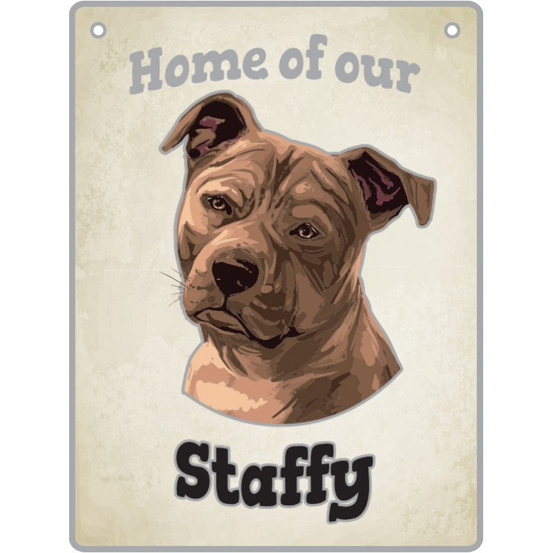 ARTIQUE Pet Sign Staffy, Tan 