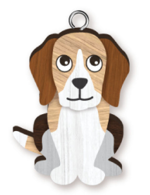 LANDMARK BEAGLE HANDMADE KEY RING