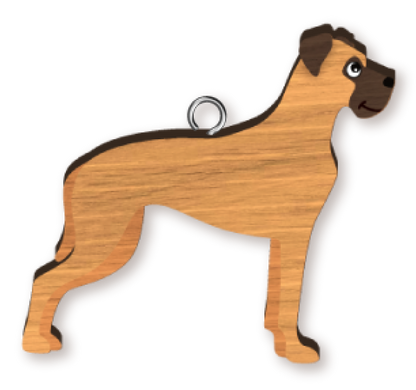 LANDMARK GREAT DANE HANDMADE KEY RING