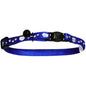 BEAU PETS Collar Nylon Cat Safety Reflect Face Blue 10mm x 20-30cm