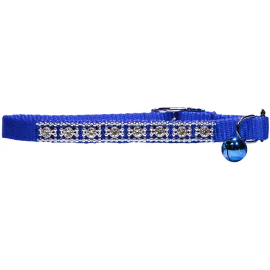 BEAU PETS Collar Nylon Cat Safety Jewel 30cm Blue 10mm x 30cm