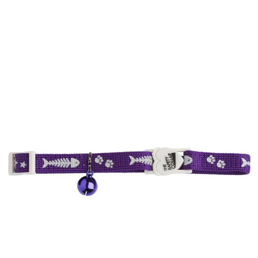 BEAU PETS Collar Cat Safe-Buckle Fish Bone Purple 10mm x 20cm - 30cm