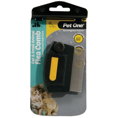 PET ONE GROOMING CAT & SMALL ANIMAL FLEA COMB MINI