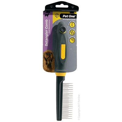 PET ONE GROOMING DETANGLER COMB 35 PINS