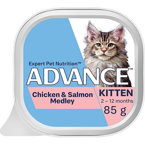 ADVANCE Kitten Wet Cat Food Chicken & Salmon Medley 85g