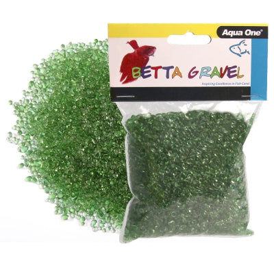 AQUA ONE BETTA GRAVEL GREEN GLASS 350G