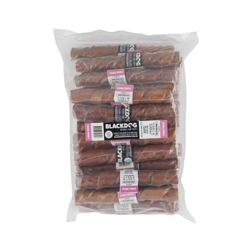 BLACKDOG PORK TWIST ROLL 15CM PACK 25