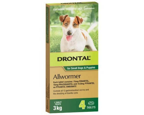 DRONTAL DOG SMALL DOGS AND PUPPIES 3KG 4 PACK