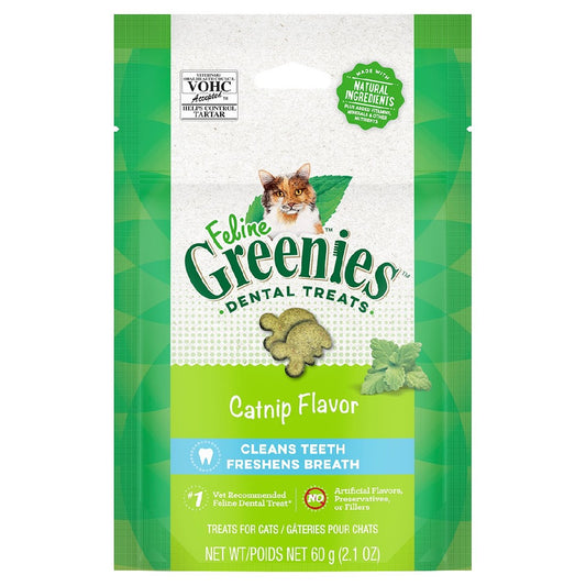 GREENIES FELINE DENTAL TREATS CATNIP 60G