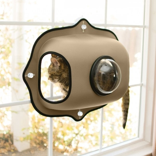 K&H EZ MOUNT BUBBLE WINDOW POD & CAT PERCH TAN