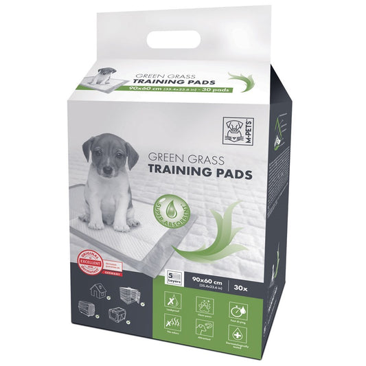 M-PETS GREEN GRASS TRAINING PADS 90CM X 60CM 30PK