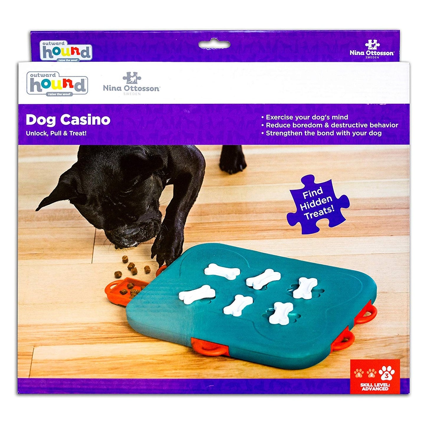 OUTWARD HOUND NINA OTTOSSON CASINO HIGH LEVEL INTERACTIVE PUZZLE & TOY FOR DOGS & CATS