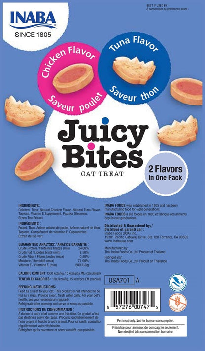 INABA JUICY BITES TUNA & CHICKEN CAT TREAT 34G