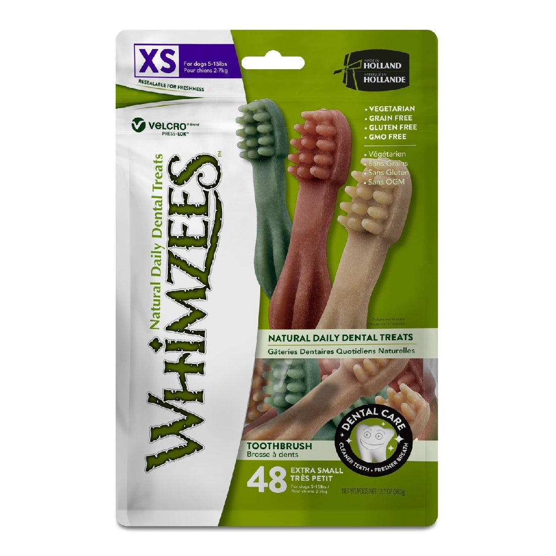 WHIMZEES DENTAL TOOTHBRUSH STAR EXTRA SMALL 48 PACK