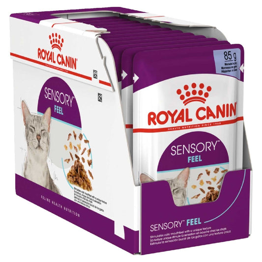 ROYAL CANIN SENSORY FELL JELLY WET CAT FOOD 85G X 12PK