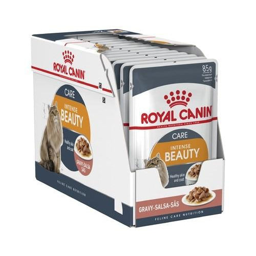 ROYAL CANIN INTENSE BEAUTY CARE GRAVY ADULT CAT WET FOOD 12X85G