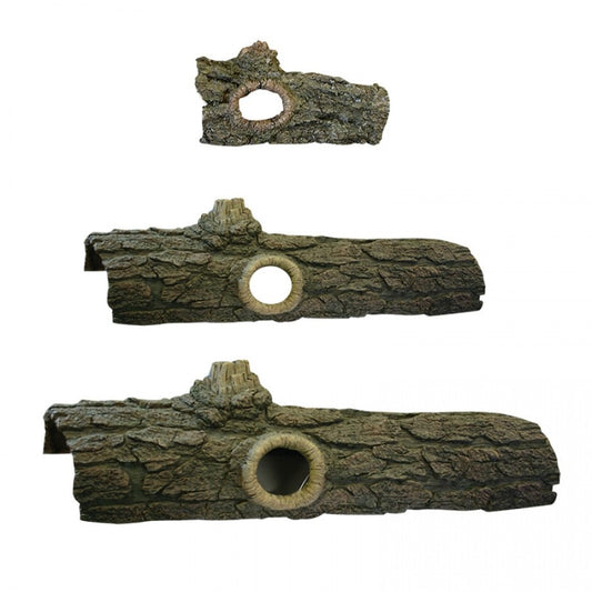 REPTILE ONE ORNAMENT LOG WITH HOLES SMALL 21X10.5X8CM