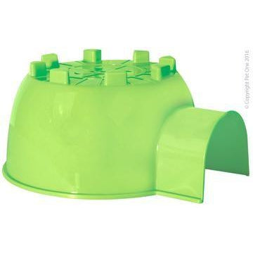 PET ONE SMALL ANIMALS HIDE PLASTIC IGLOO GREEN(S - 19X16.6X9.3CM)