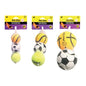 PET ONE DOG TOY TENNIS BALL 3PK 4.8CM DIA