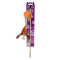 FELINE CARE AUSTRALIA TEASER WAND ORANGE BALL WITH FEATHERS