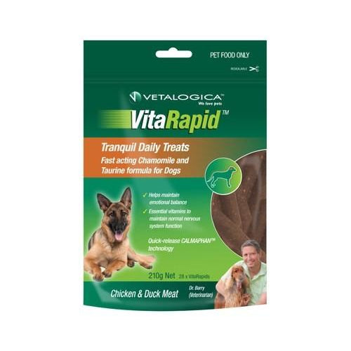 VETALOGICA VITARAPID DOG TRANQUIL TREATS 210G